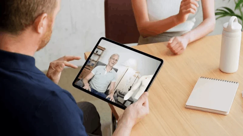 Lektion zu Lunge 1 auf einem Tablet